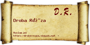 Droba Róza névjegykártya